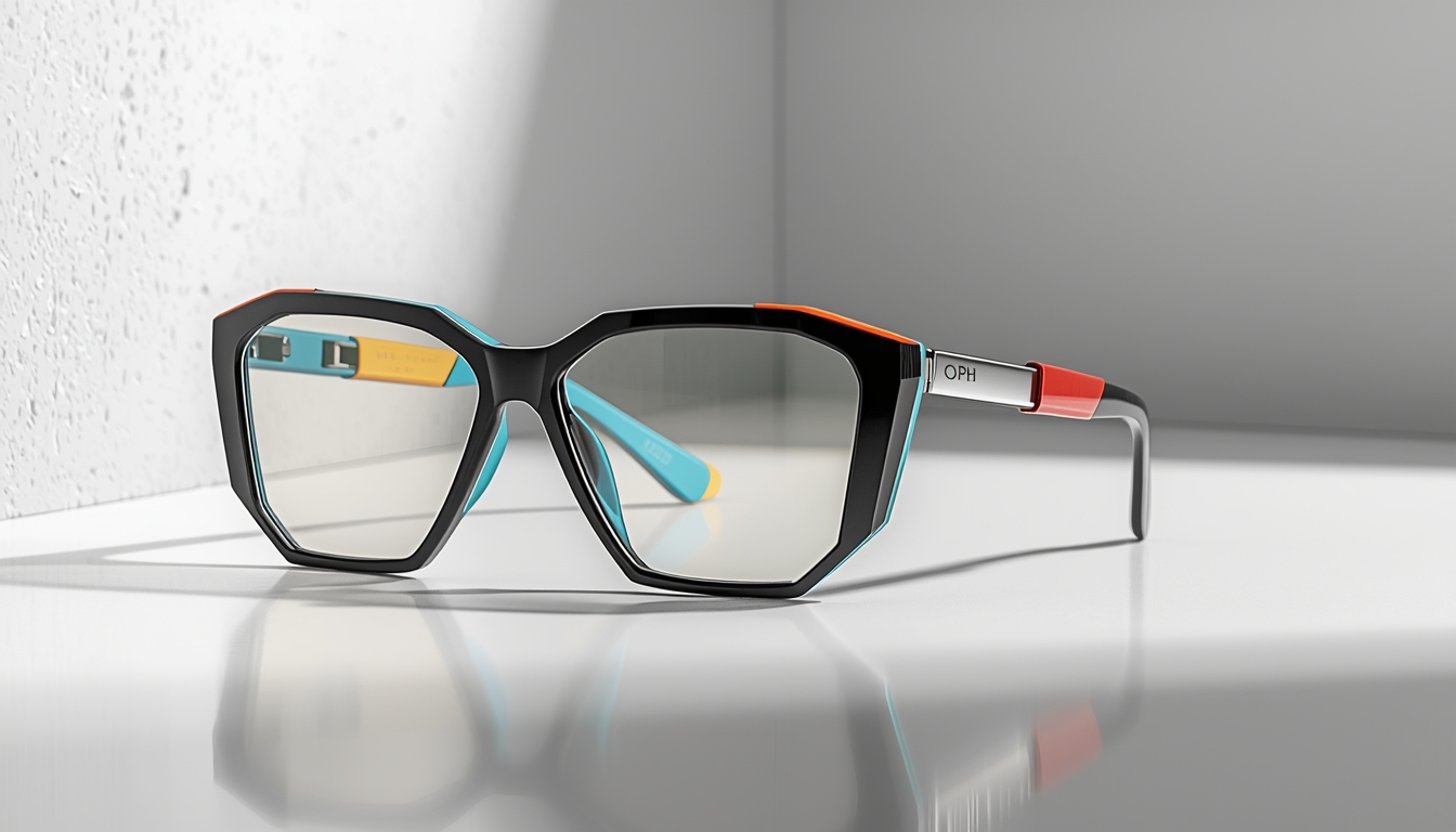 Angular modern eyewear frame
