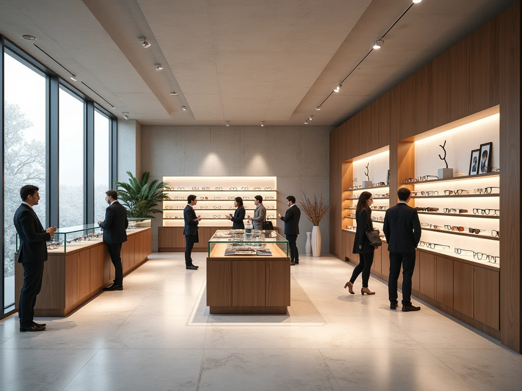 Prexalonghefryon eyewear showroom interior
